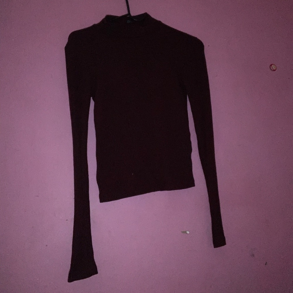 Forever 21 Long Sleeve Burgundy Top